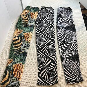 3 PAIR WOMENS LEGGINGS SIZE L NEW